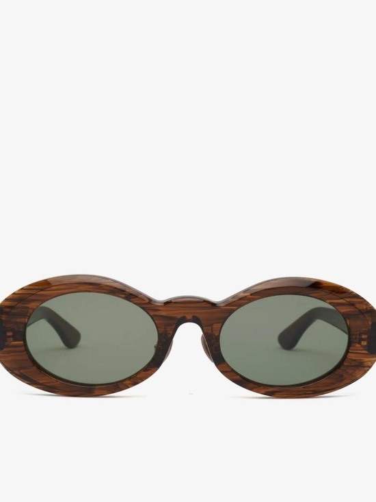 Brain Dead Other - Braindead Oval Tortoiseshell Sunglasses with Green Lenses